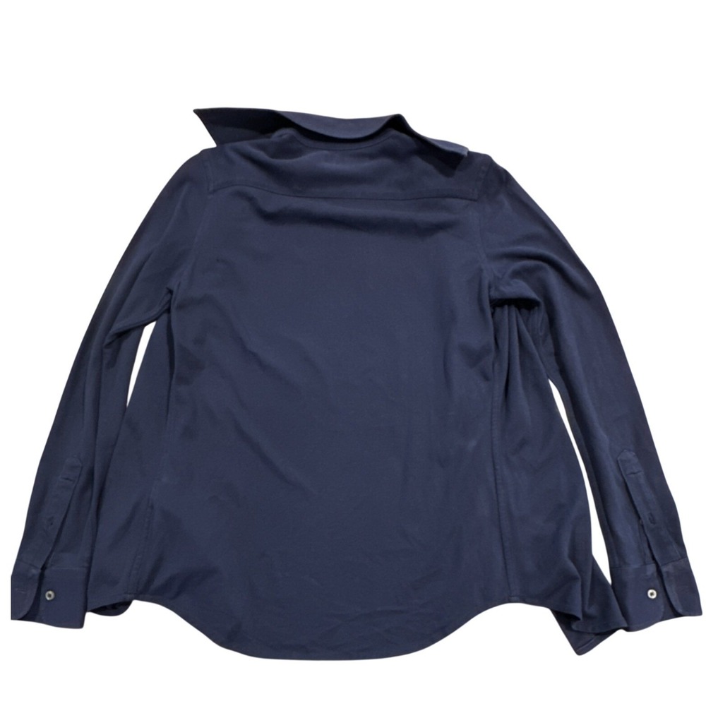 Ralph Lauren Knit Oxford Men's Navy Blue Long Sleeve Button-Up 100% Cotton Shirt - Picture 5 of 10